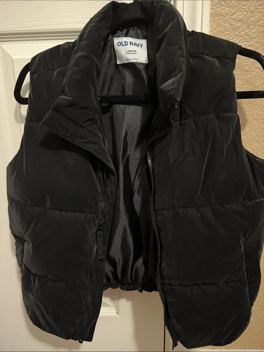 Old Navy Black Quilted Puffer Vest